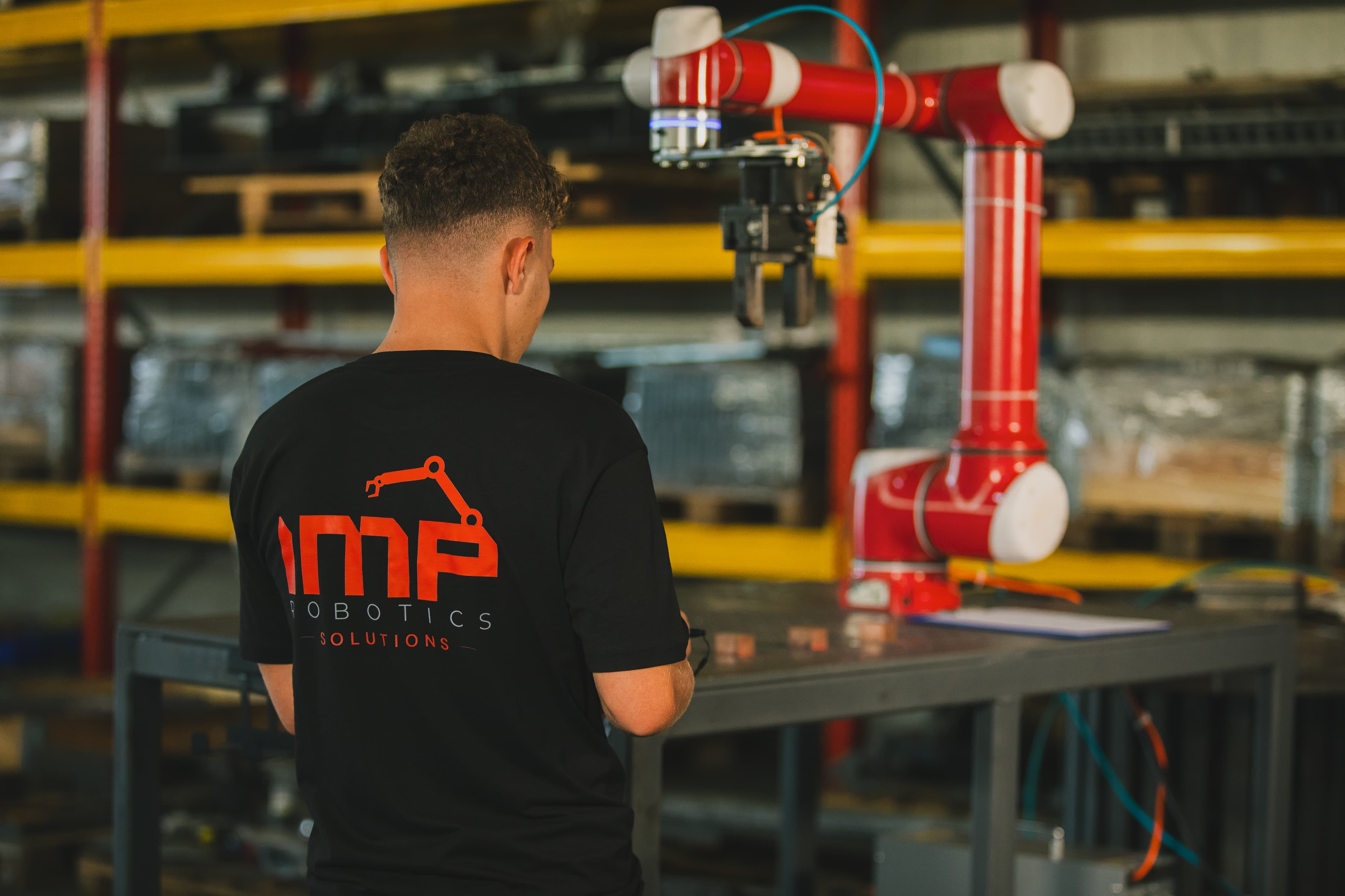 Robotics automation in an industrial facility
